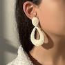 گوشواره حصیری قطره ای کرم