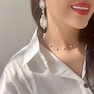 گوشواره استیل «کریستال الماسین»